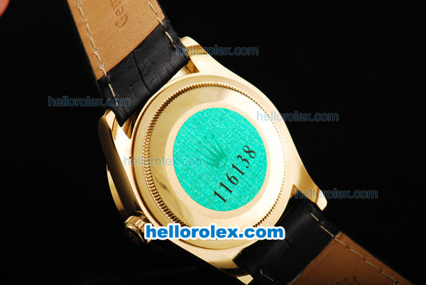 Rolex Datejust Automatic Movement ETA Coating Case with Diamond Bezel/ Markers - Click Image to Close